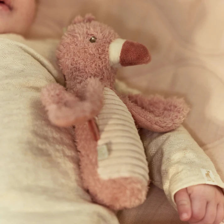 Safari Friends Squeaker with Rattle Flamingo