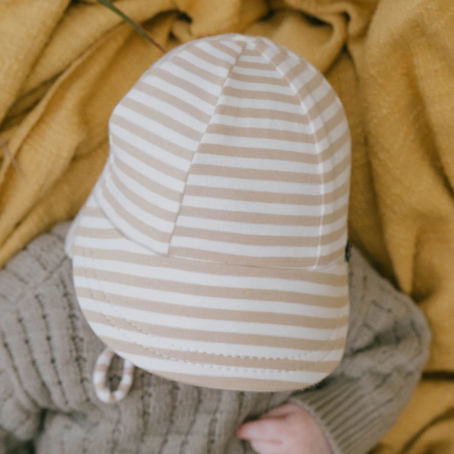 Legionnaire Flap Sun Hat - Natural Stripe