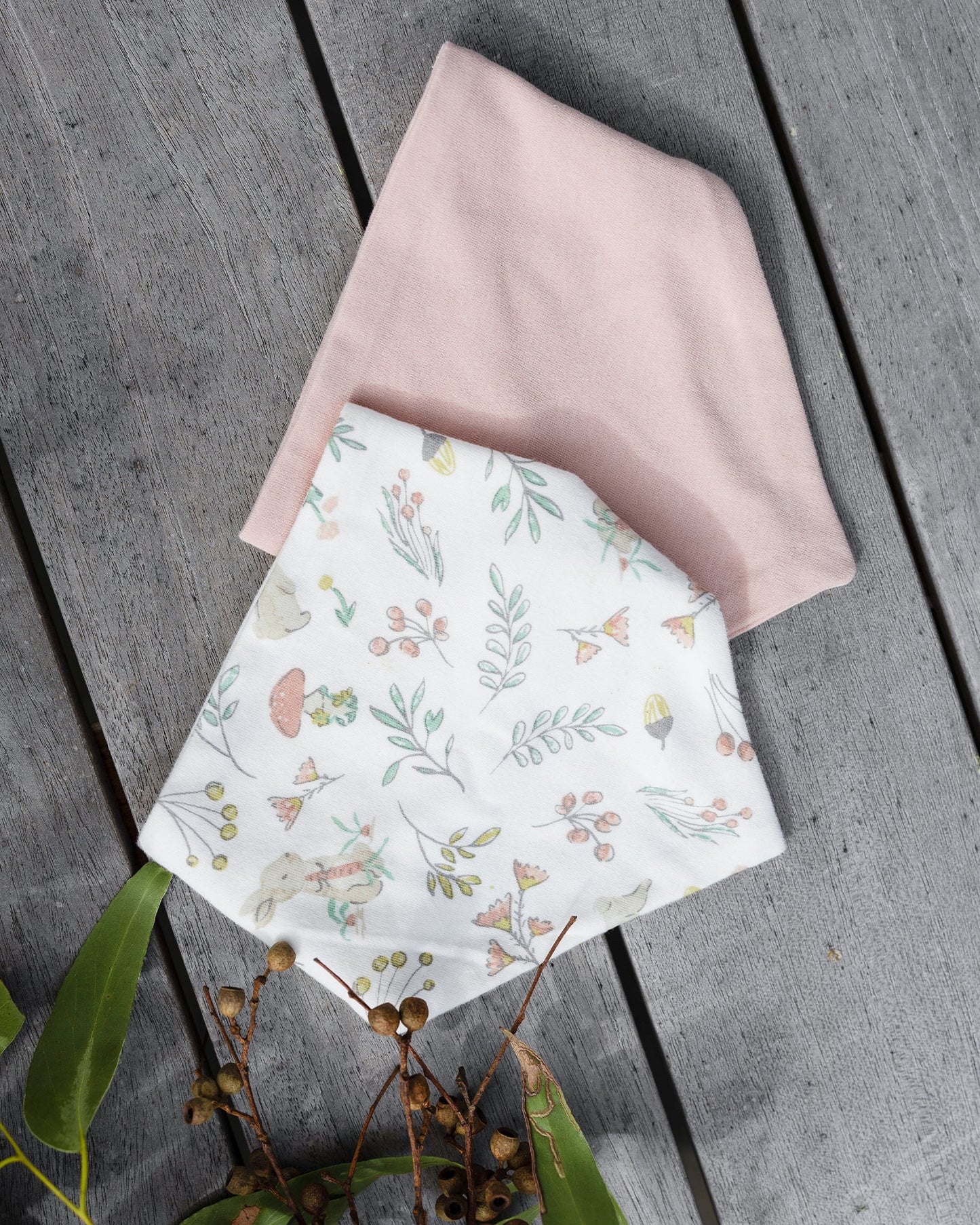 Jersey Bibs 2 Pack - Harvest Bunny