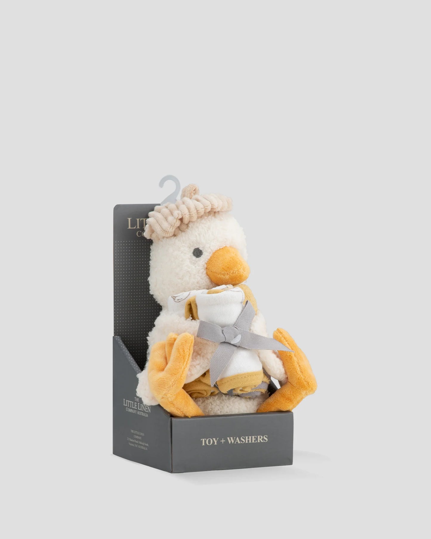 Soft Plush Toy & Face Washers - Fuzzy Duck