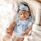 Poppy Emb Overlay Bodysuit - Bluebell