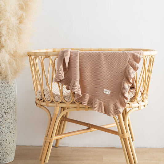 Ruffle Blanket - Latte
