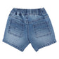Pull On Denim Shorts - Indigo