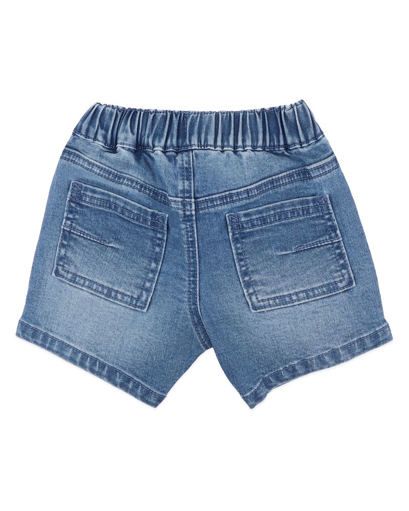 Pull On Denim Shorts - Indigo