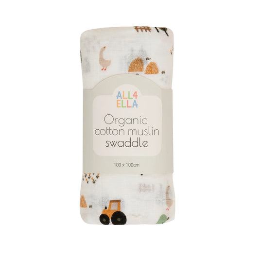 Muslin Swaddle - Country Farm