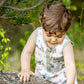 Clayton Sheep Romper - Clayton Print