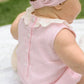Willa Lace Collared Bodysuit - Musk Pink Stripe