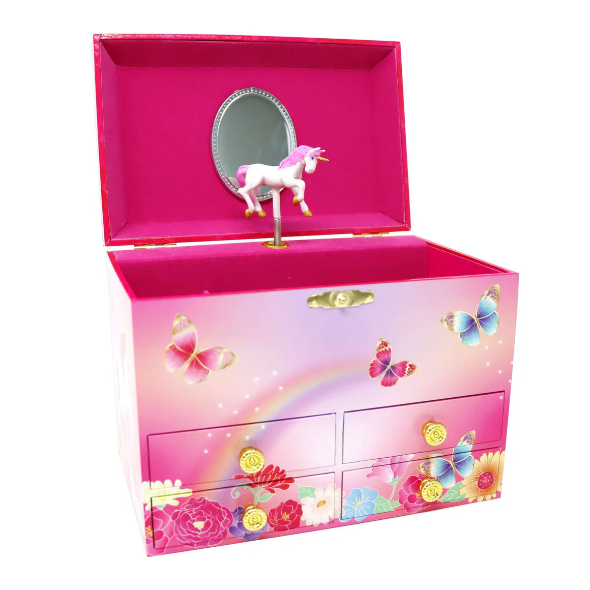 Unicorn Butterfly Musical Jewellery Box (Medium)