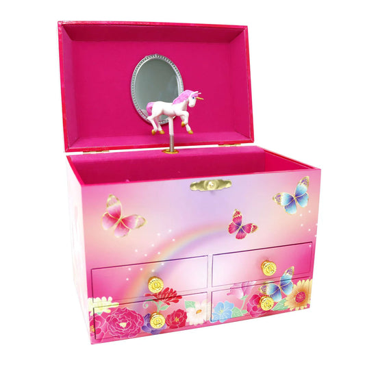 Unicorn Butterfly Musical Jewellery Box (Medium)