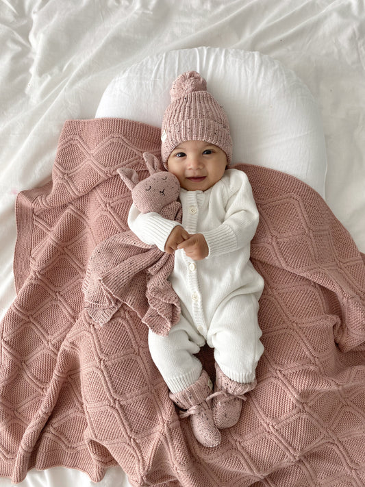 Knit Blanket - Mauve