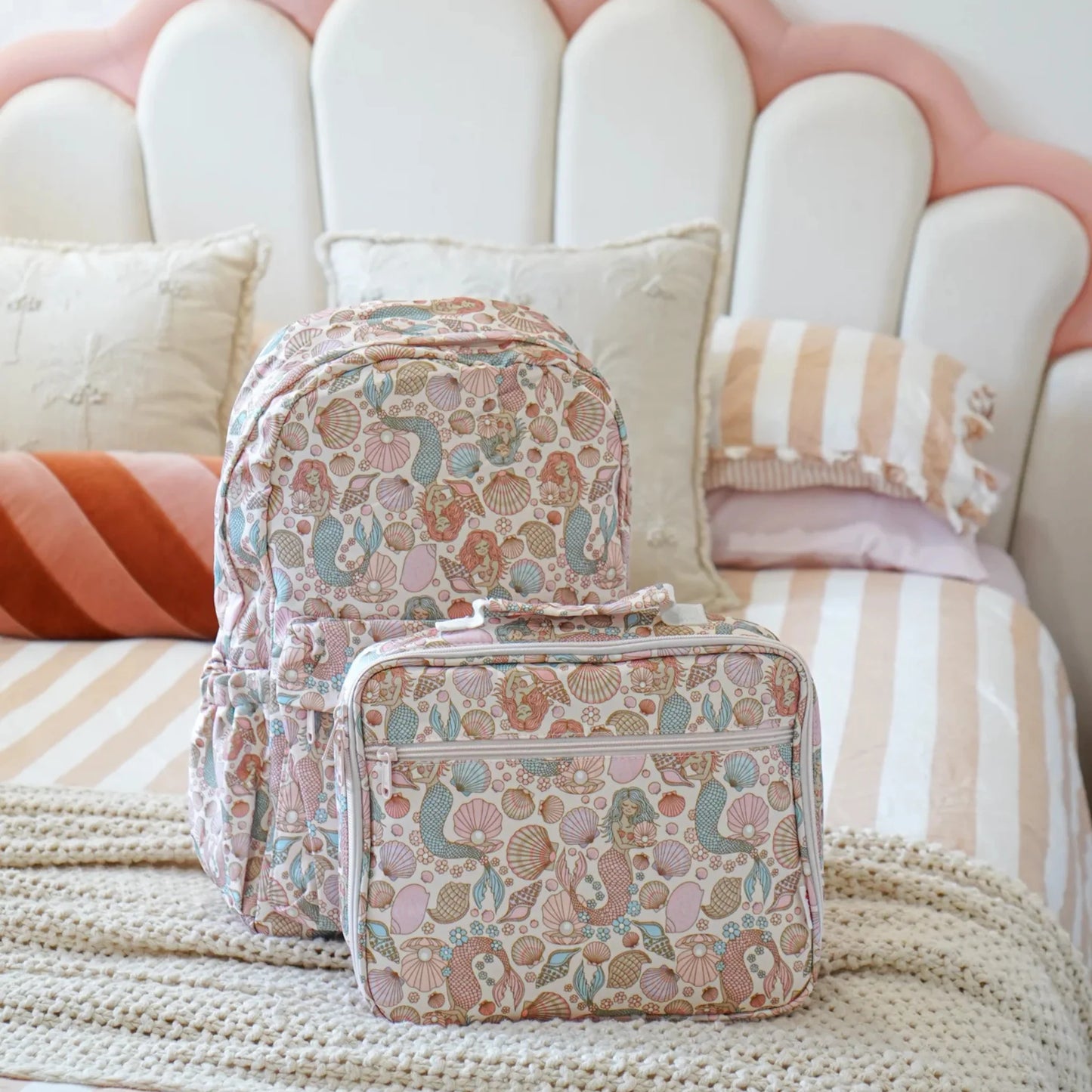 Junior Kindy School Backpack (Extra Deep) - Mermaid Beige