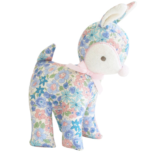 Baby Deer Rattle 16cm - Liberty Blue