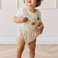 Pax Playsuit - Sandy Brown/Cloud Stripe