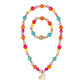 Unicorn Rainbow Charm Necklace & Bracelet Set