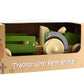 Wooden Tractor with Farm Animal