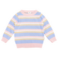 Stripe Knit Sweater - Pale Pink & Blue