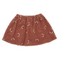 Embroidered Skirt w Shorts - Auburn Brown