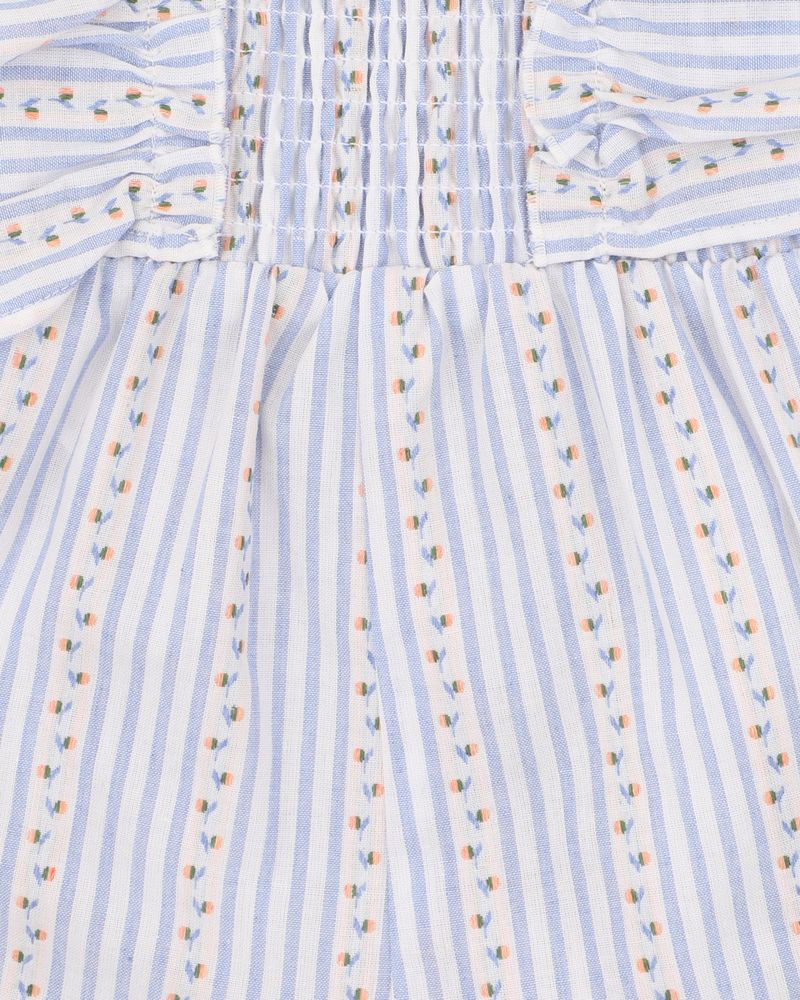 Piccolina Stripe Playsuit - Blue/White Stripe