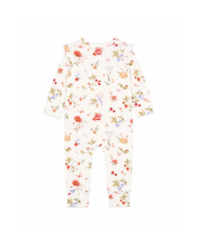 Poppy L/S Zipsuit -Poppy Print
