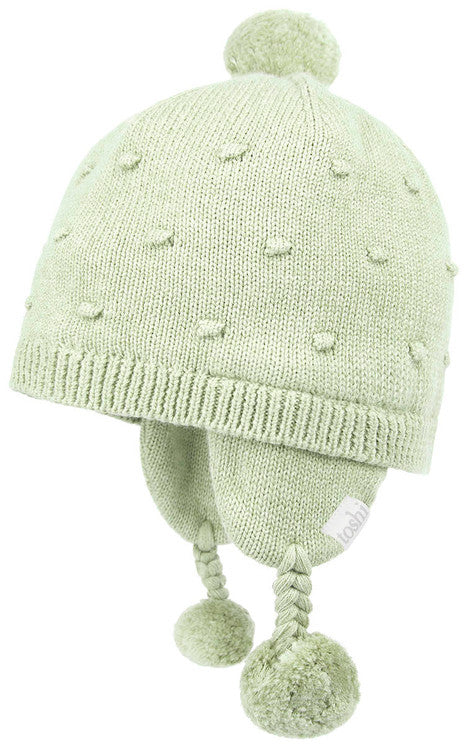 Toshi Organic Earmuff Popcorn Beanie - Mist