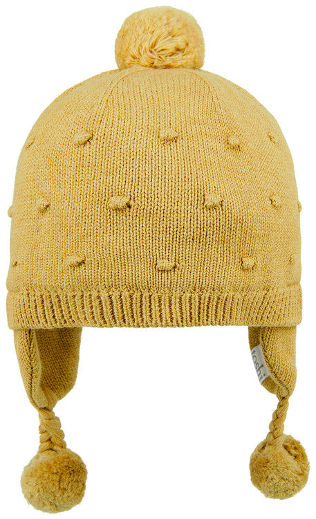 Toshi Organic Earmuff Popcorn Beanie - Wattle
