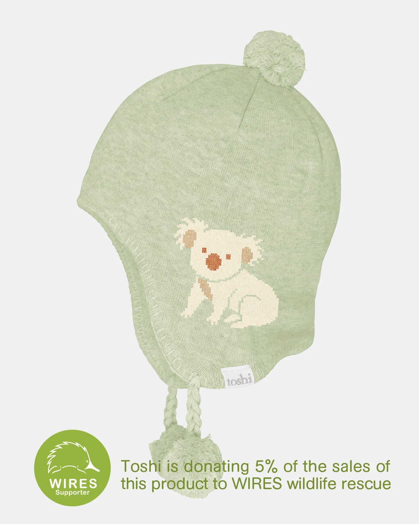Toshi Organic Storytime Beanie - Koala