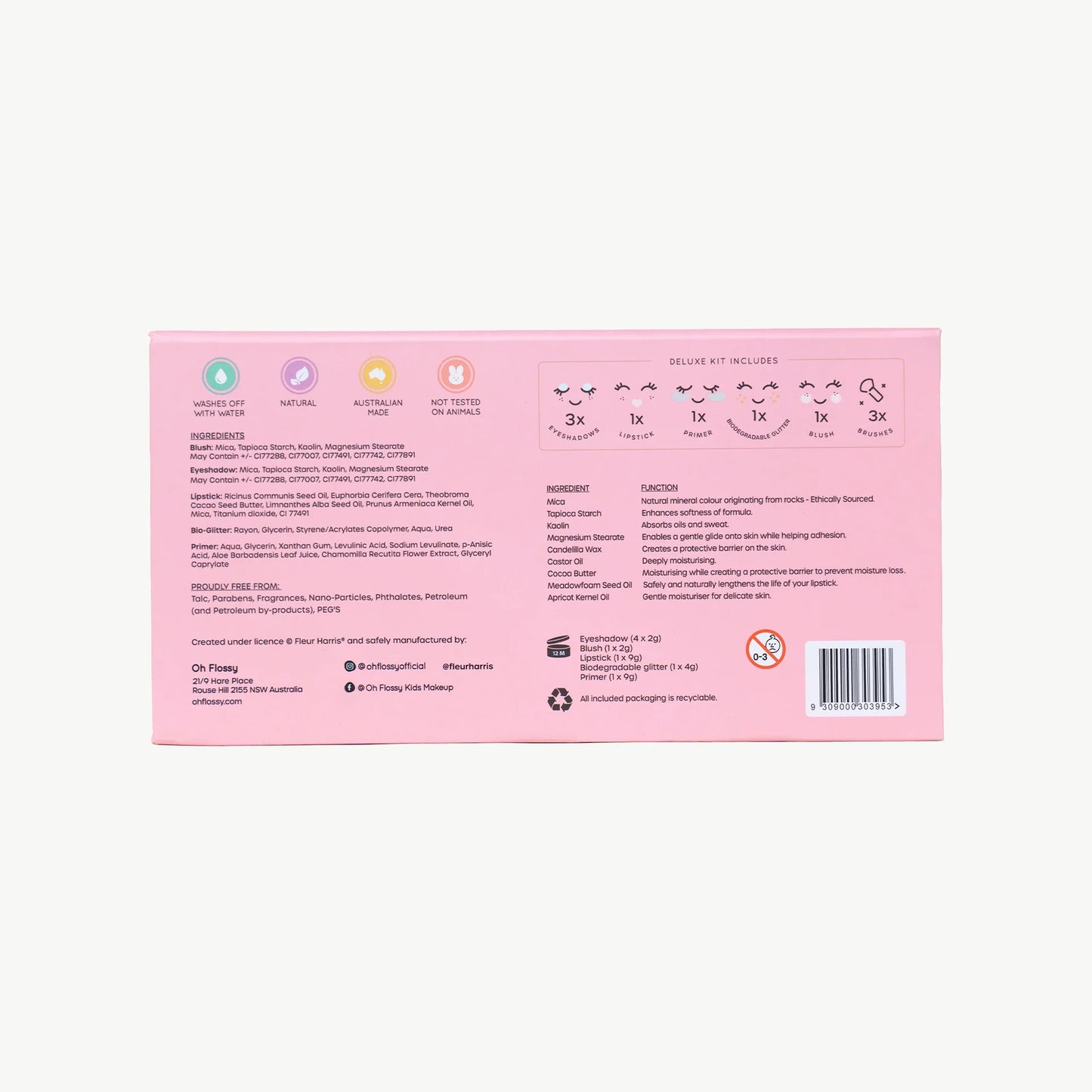 Oh Flossy  Fleur Harris - Garden of Dreams Collection Deluxe Makeup & Glitter Set