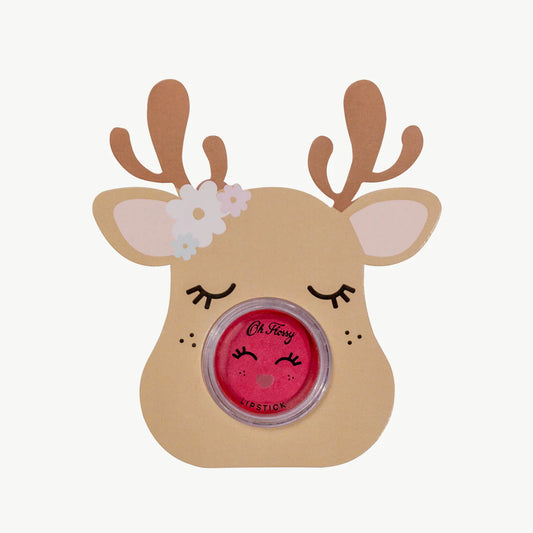 Oh Flossy Lipstick Stocking Stuffer - Rudolph Pink Ears