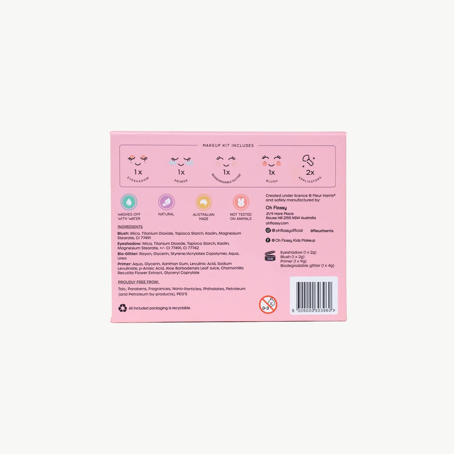 Oh Flossy  Fleur Harris - Garden of Dreams Collection Mini Makeup & Glitter Set