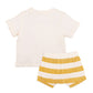 Sway Wide Rib Shorts & Tee Set - Mustard Stripe