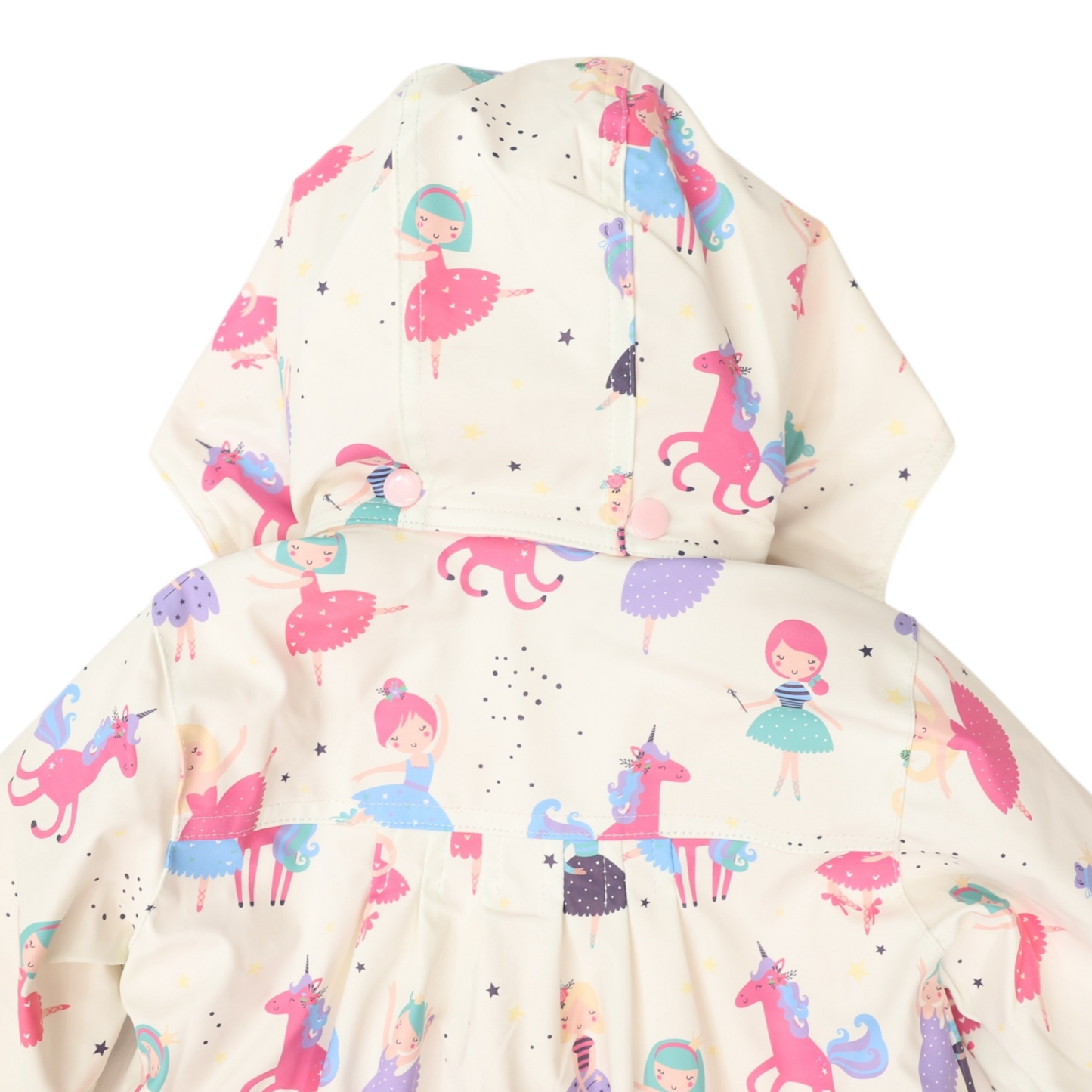 Dancing Unicorn Raincoat - Cream