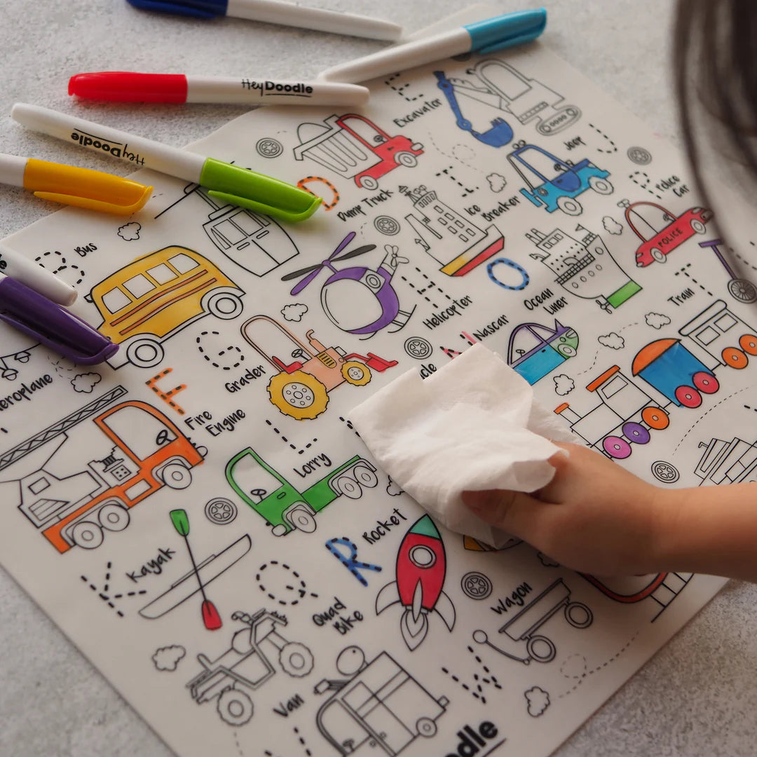 Toot Toot Classic Colouring & Doodle Mat