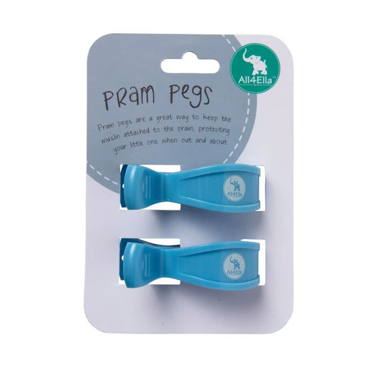 Pram Pegs 2Pk - Pastel Blue
