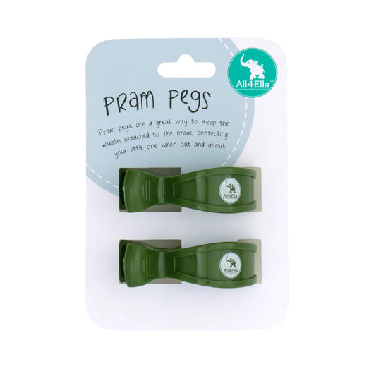 Pram Pegs 2Pk - Forest Green