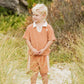 Caramel Side Stripe Toweling Shorts
