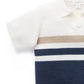 Knitted Polo - Textured Stripe