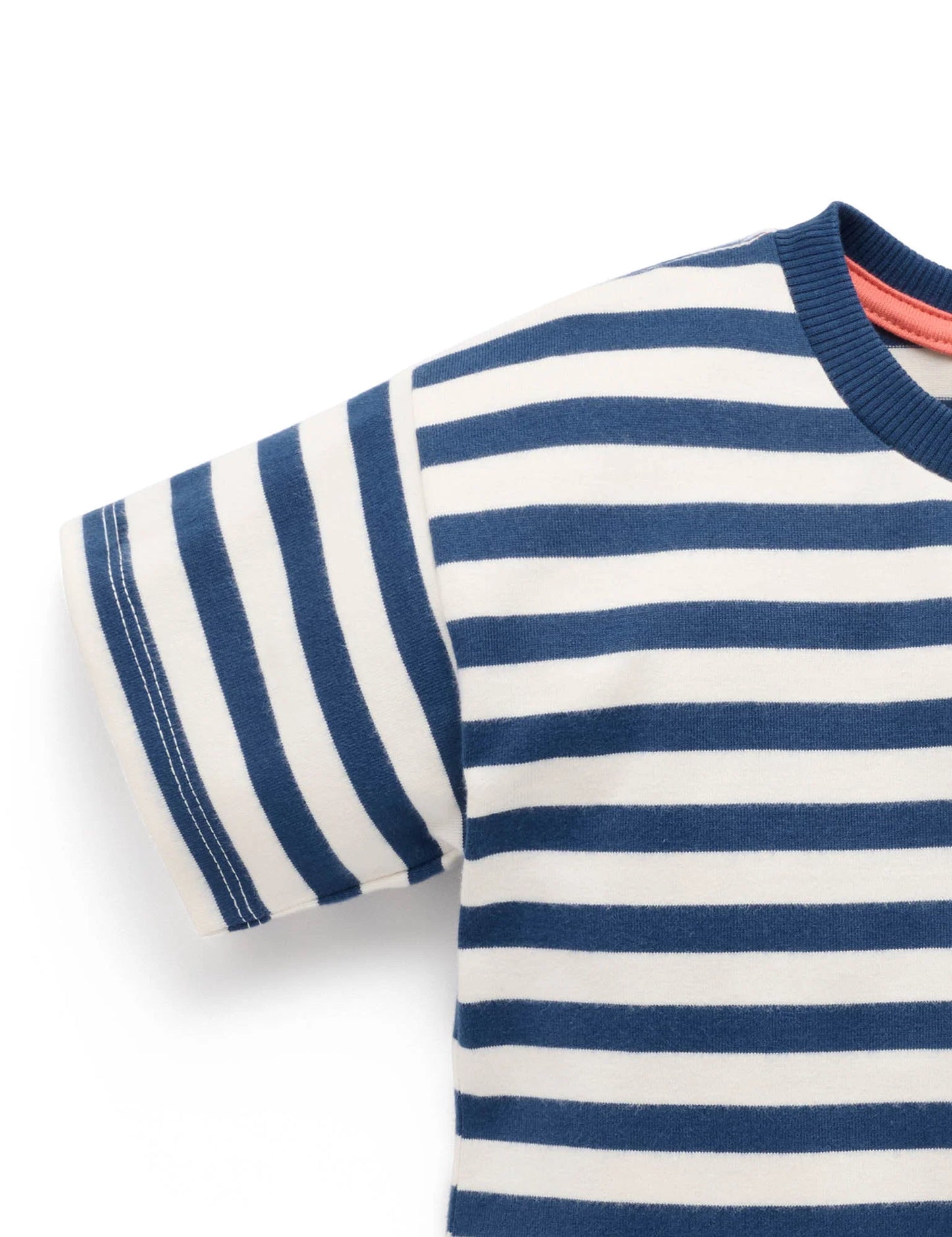 Heavy Weight Oversized Tee - Marine Stripe