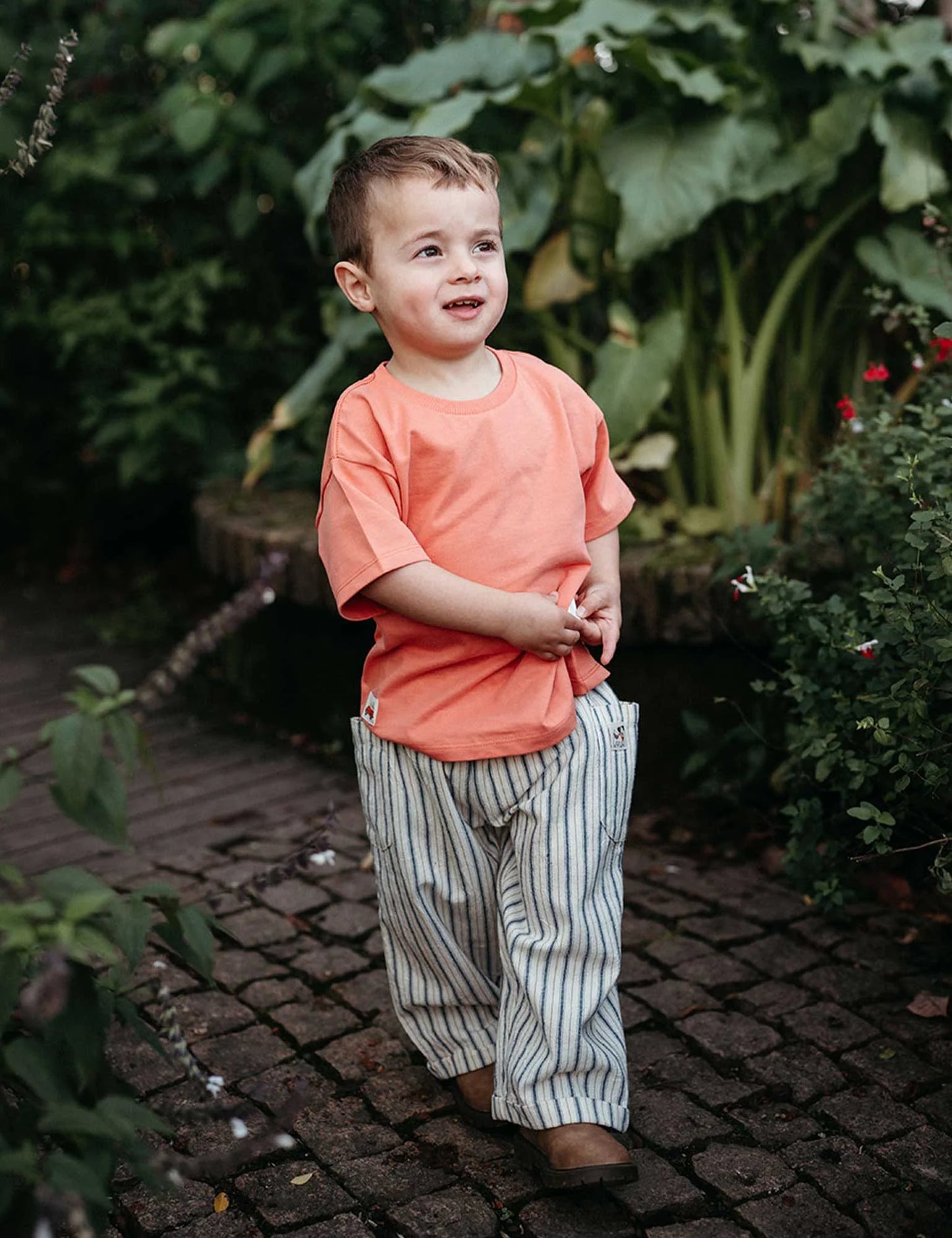 Pull on Baggy Pant - Ticking Stripe