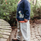 Pull on Baggy Pant - Ticking Stripe