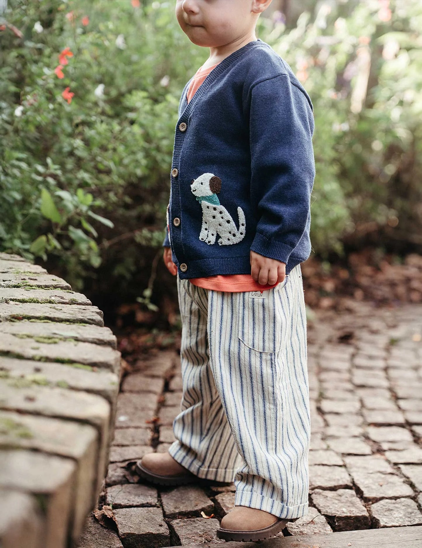 Pull on Baggy Pant - Ticking Stripe
