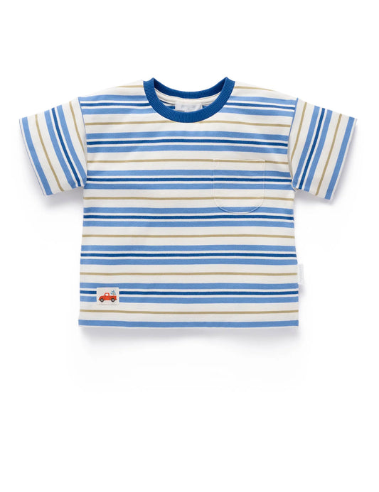 Striped Relaxed Tee - Bluejay Stripe
