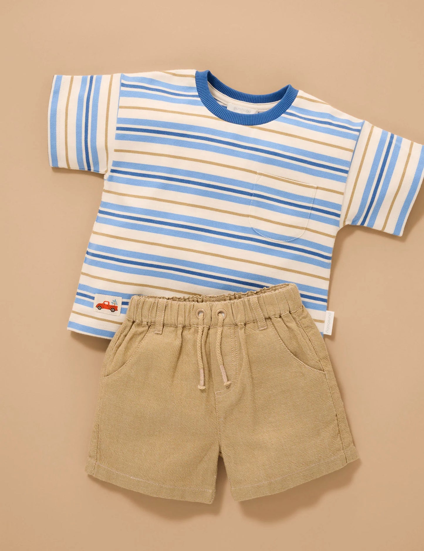 Striped Relaxed Tee - Bluejay Stripe