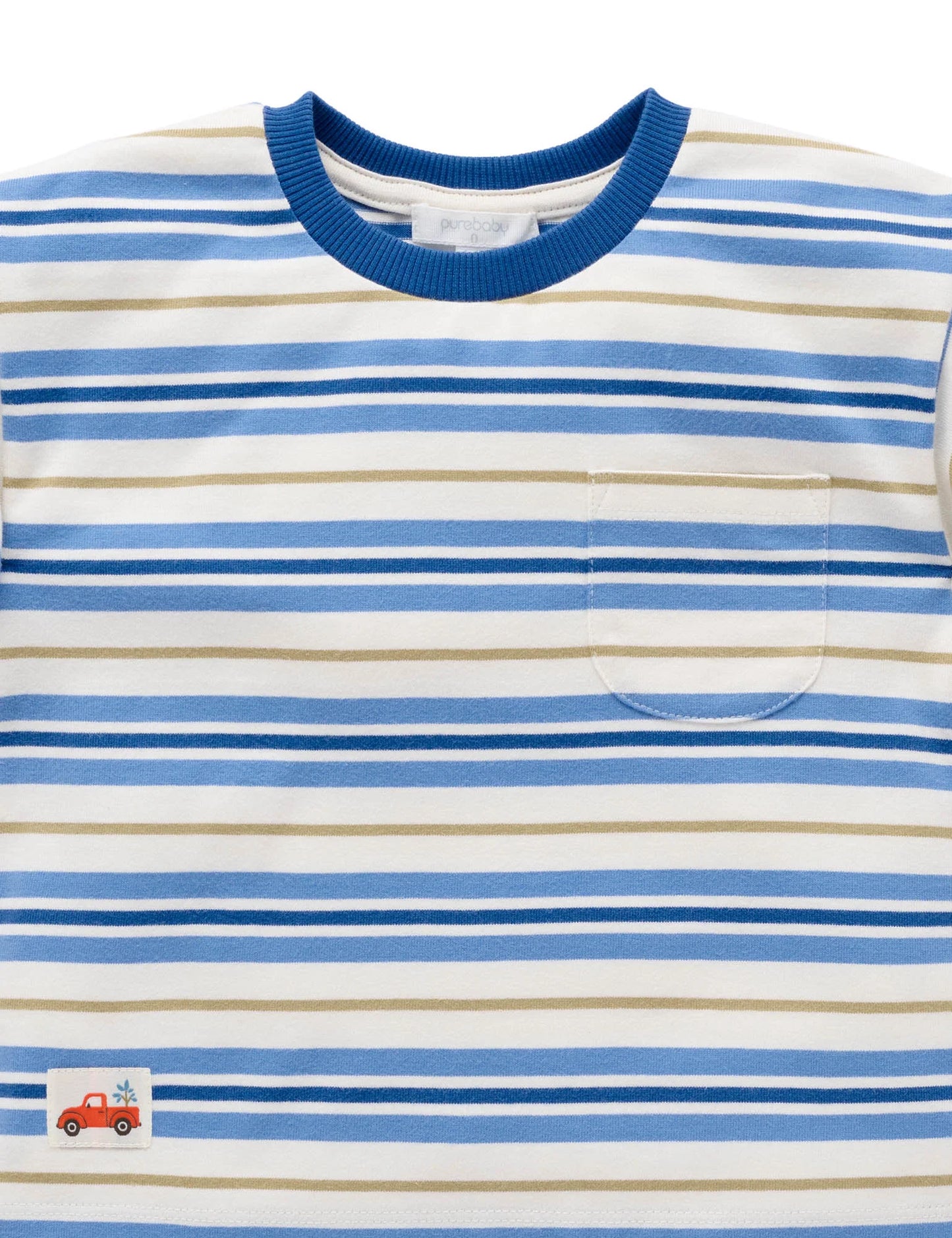 Striped Relaxed Tee - Bluejay Stripe