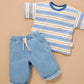Striped Relaxed Tee - Bluejay Stripe