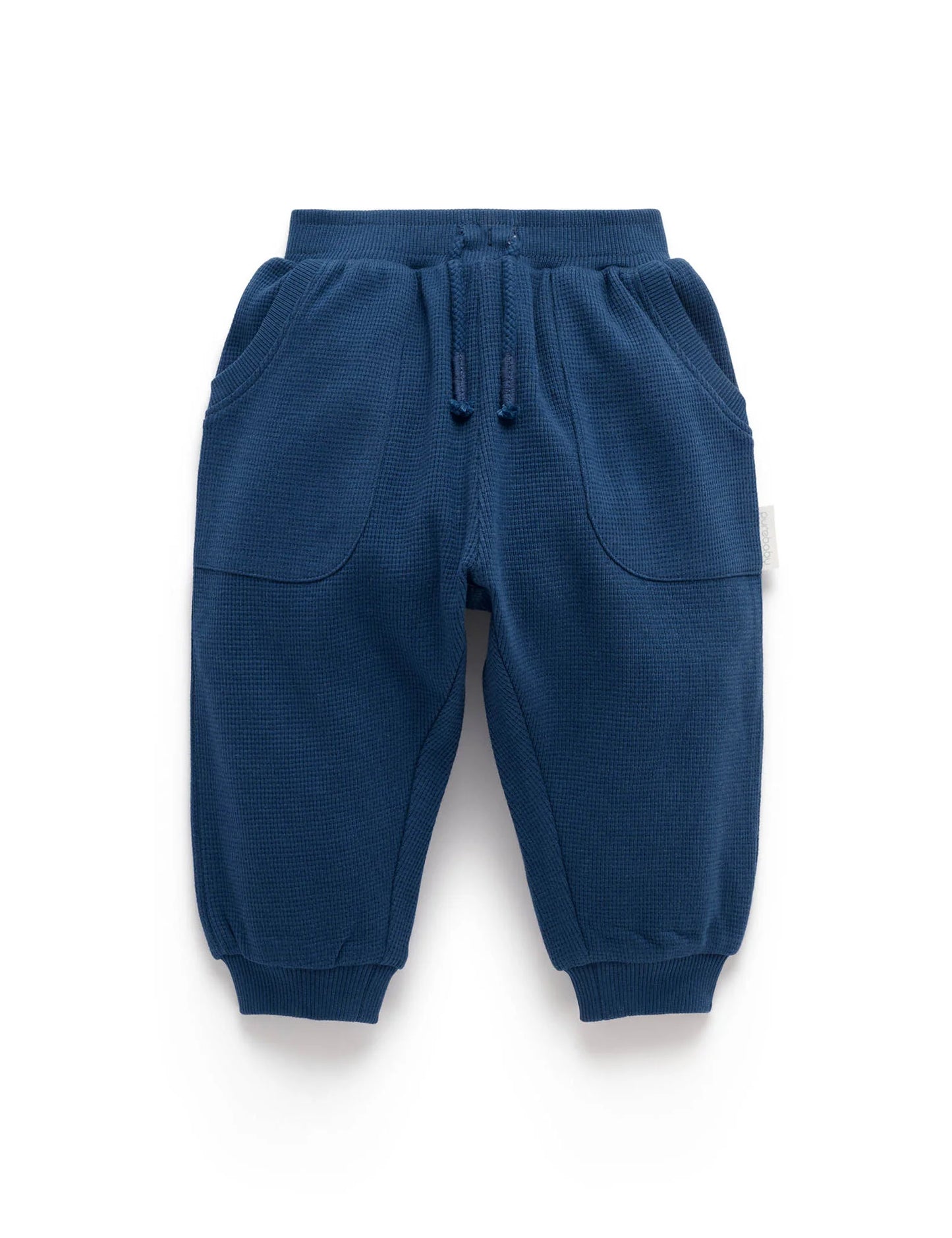 Textured Slouchy Pants - French Navy