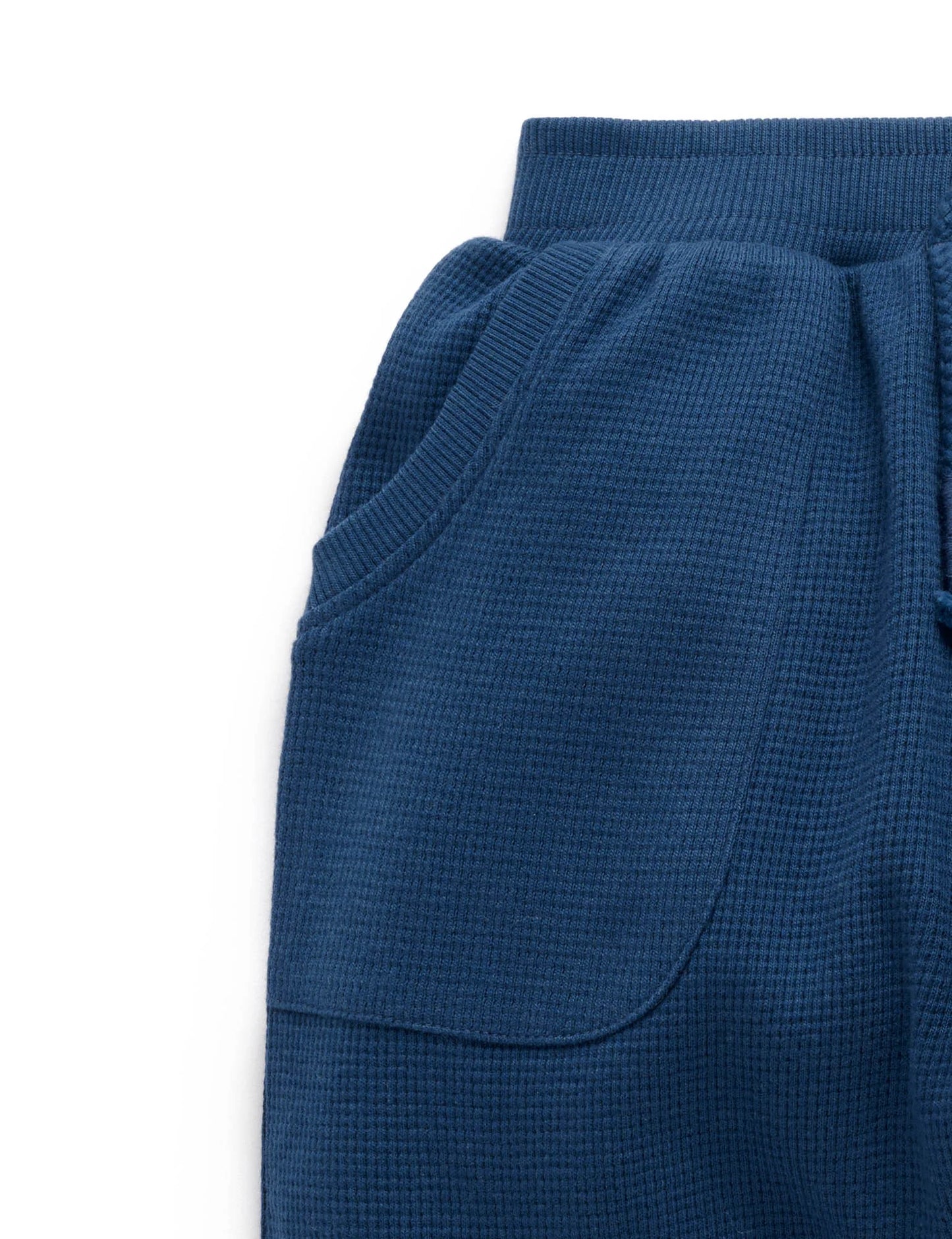 Textured Slouchy Pants - French Navy