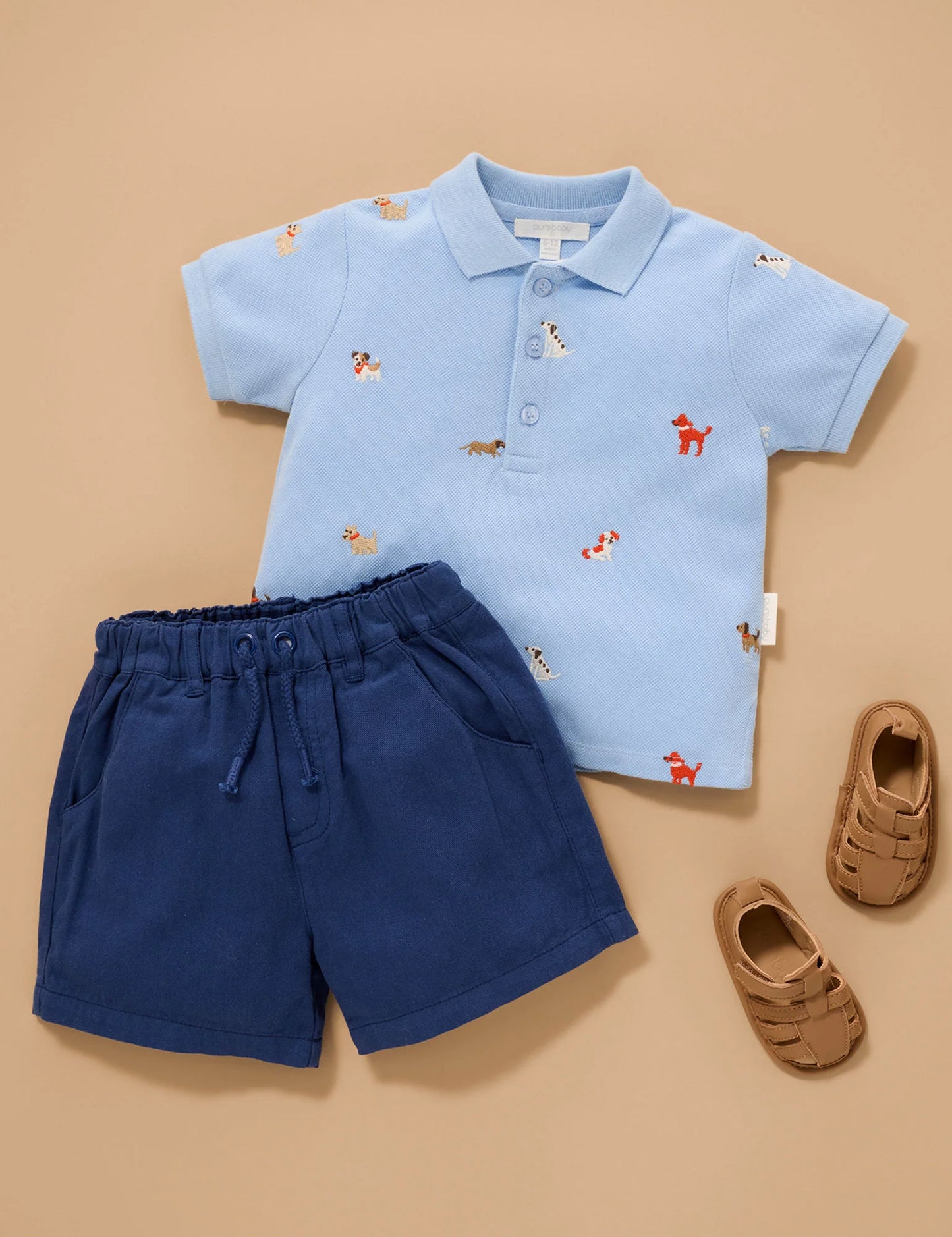 Pull on Shorts - French Navy