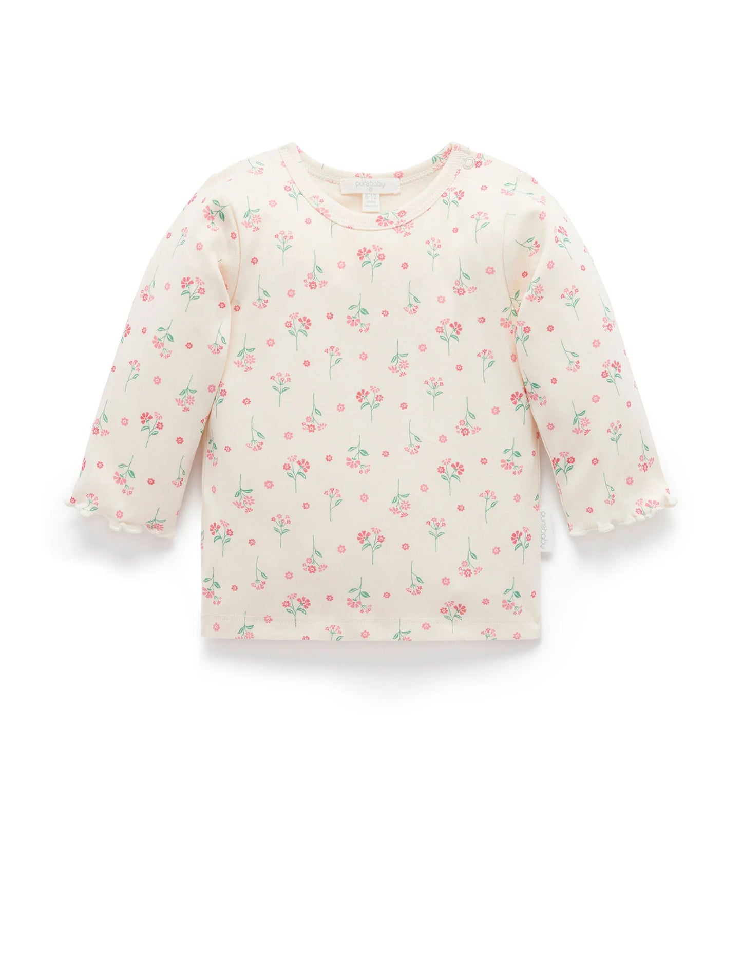 Pointelle Rib Layering Top - Woodland Print