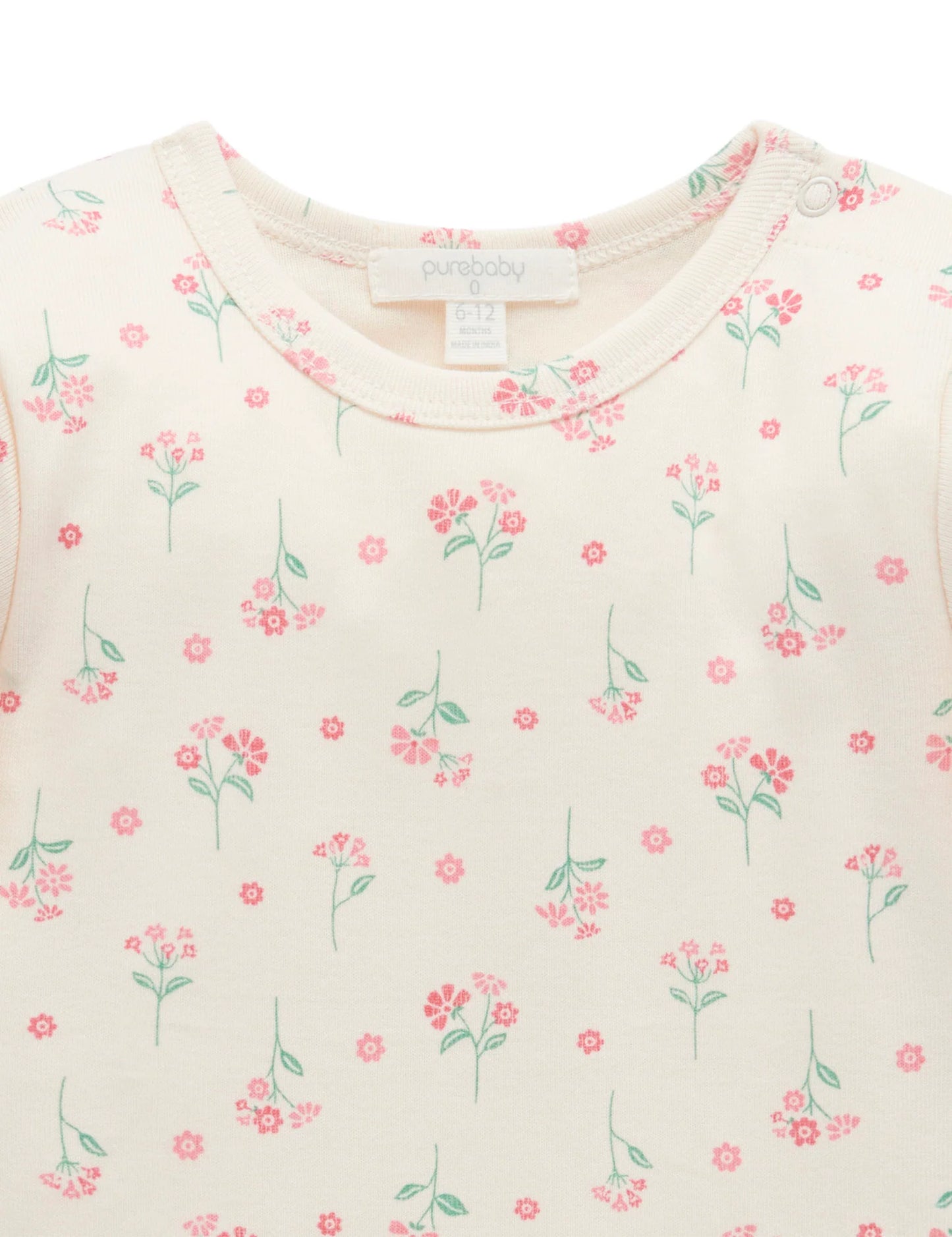 Pointelle Rib Layering Top - Woodland Print
