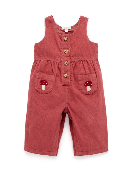 Corduroy Overalls - Toadstool